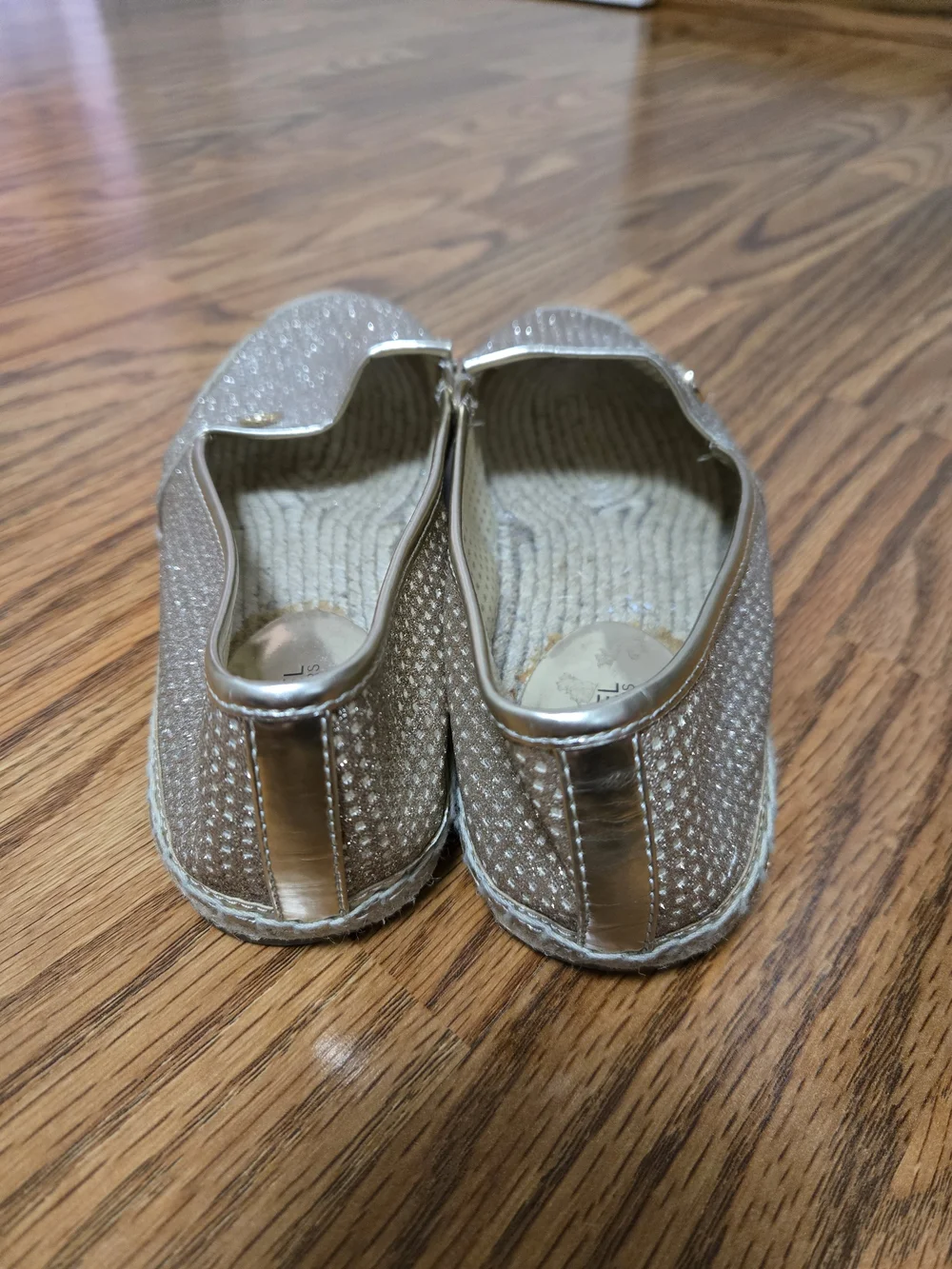Michael Kors Gold Slip-On Espadrille Loafers - Women's Size 9